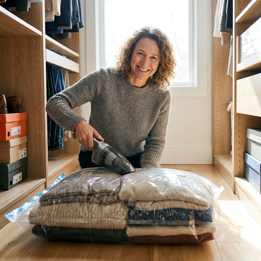 Store Winter Coats and Bulky Sweaters Without Losing Closet Space