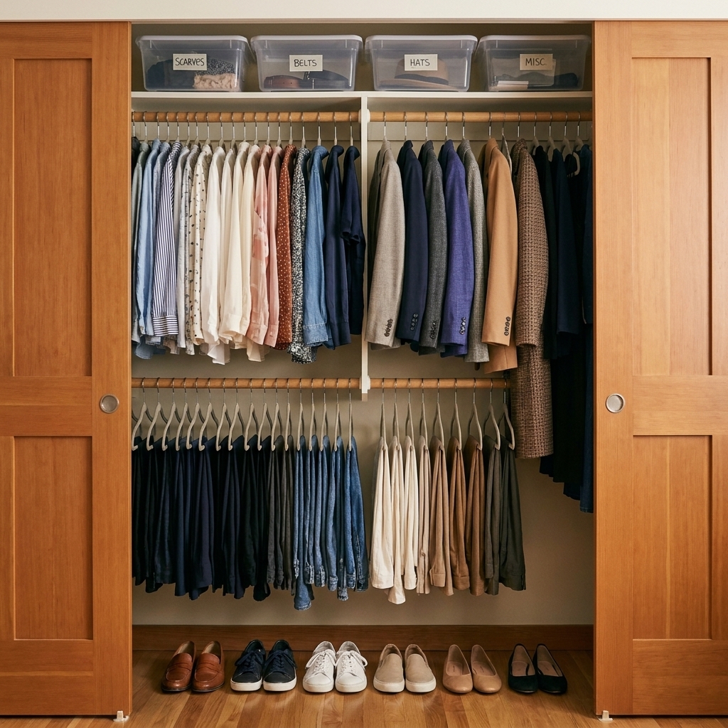 Maximizing Space in a Tiny Reach-In Closet
