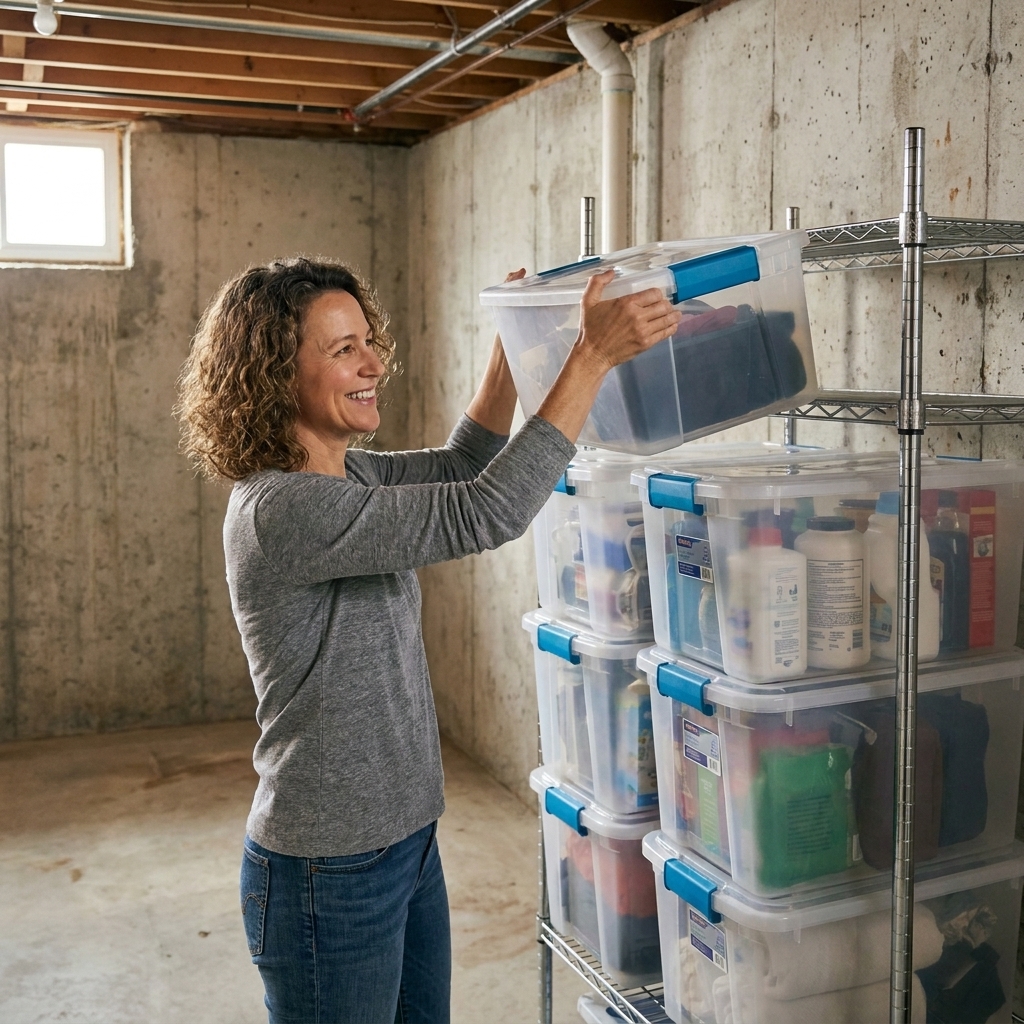 Plastic Totes vs. Cardboard Boxes for Basement Storage